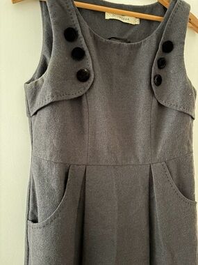 Pinafore Dress with Button Detail